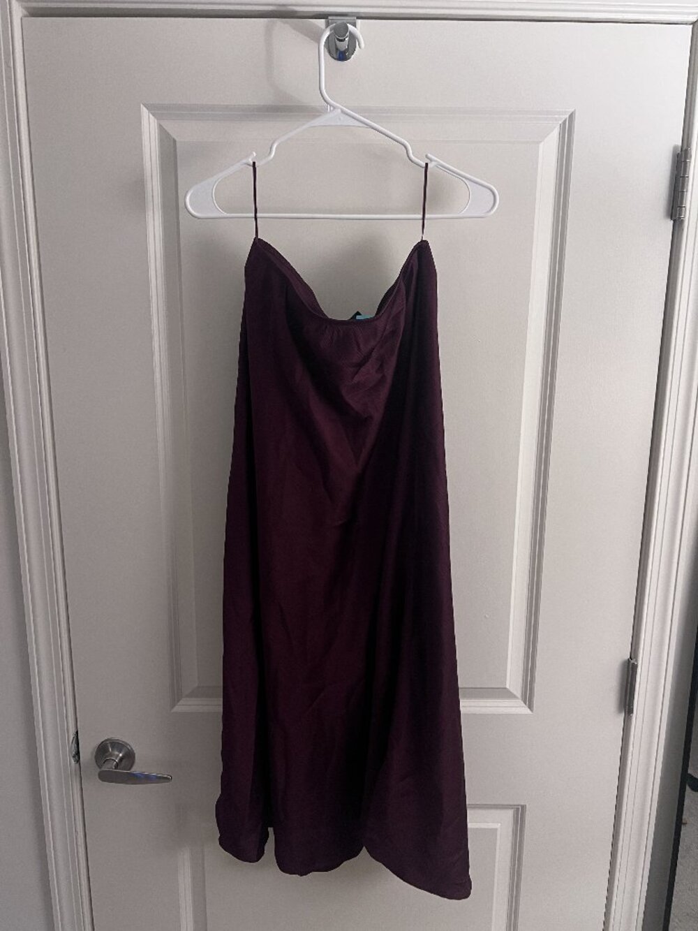NWT Montgomery Post Eva A-Line Slip Skirt in Burgundy - Size M
